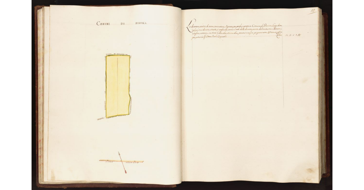 [Pianta di una partita di terra situata nel comune di Piuvica]