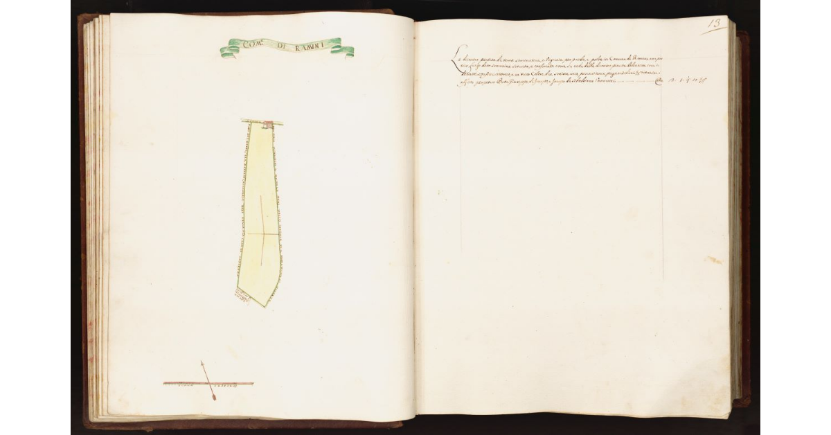 [Pianta di una partita di terra situata nel comune di Ramini]