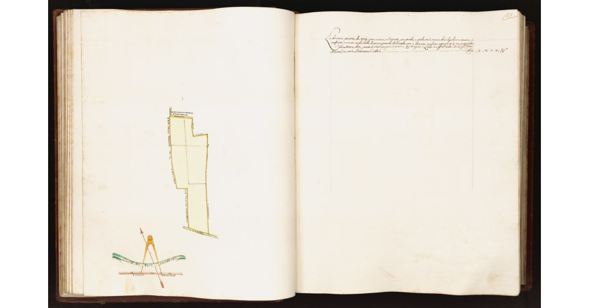 [Pianta di una partita di terra situata nel comune di S. Agostino]
