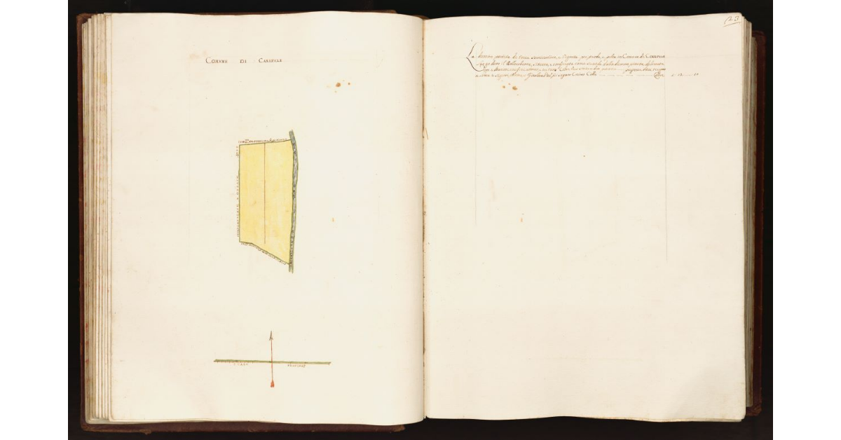 [Pianata di una partita di terra situata nel comune di Canapale]