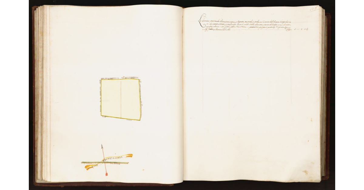 [Pianta di una partita di terra situata nel comune di Acqualunga]