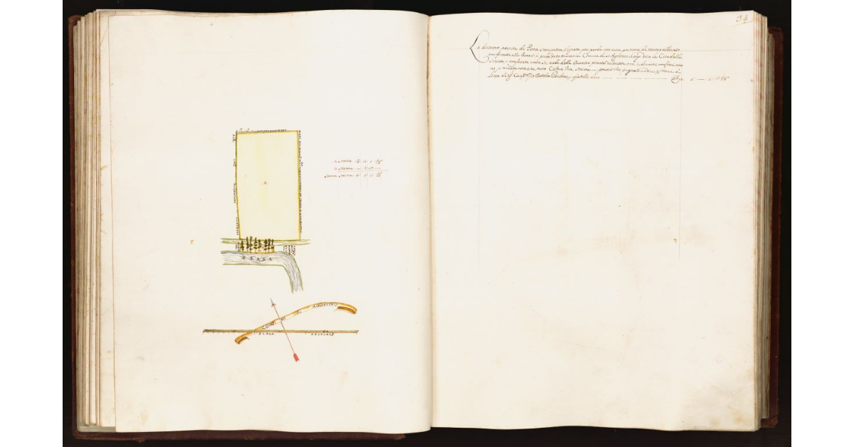 [Pianta di una partita di terra situata nel comune di Sant’Agostino]
