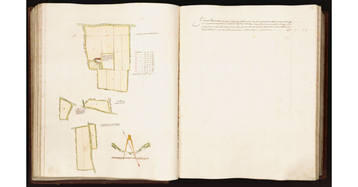 [Pianta di un podere situato nei comuni di S. Agostino e dell’Acqualunga]