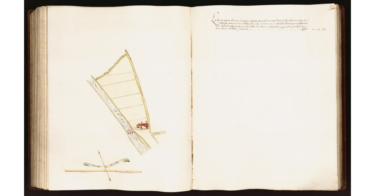 [Pianta di una partita di terra situata nel comune di Bigiano]