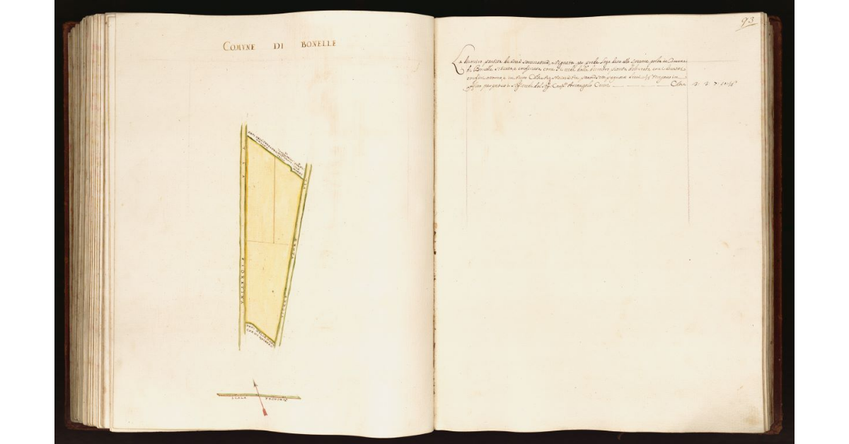 [Pianta di una partita di terra situata nel comune di Bonelle]