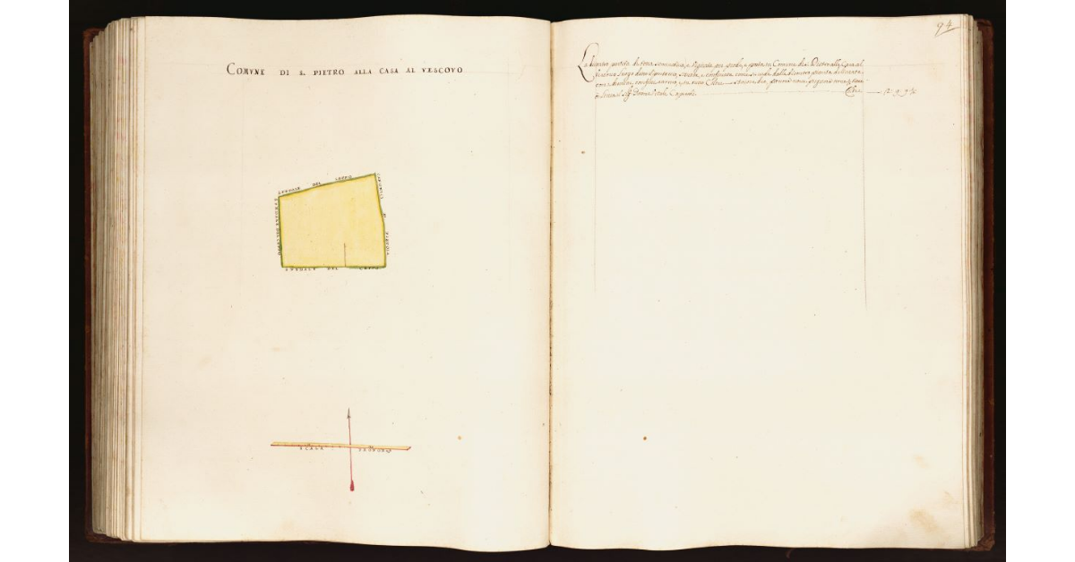 [Pianta di una partita di terra situata nel comune di S. Pietro alla Casa al Vescovo]