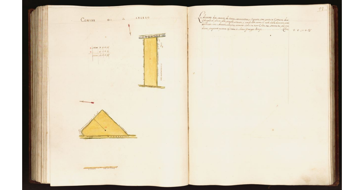 [Pianta di due partite di terra poste nel comune di S. Angelo]