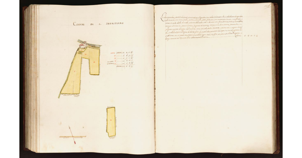 [Pianta di due partite di terra poste nel comune di S. Sebastiano]