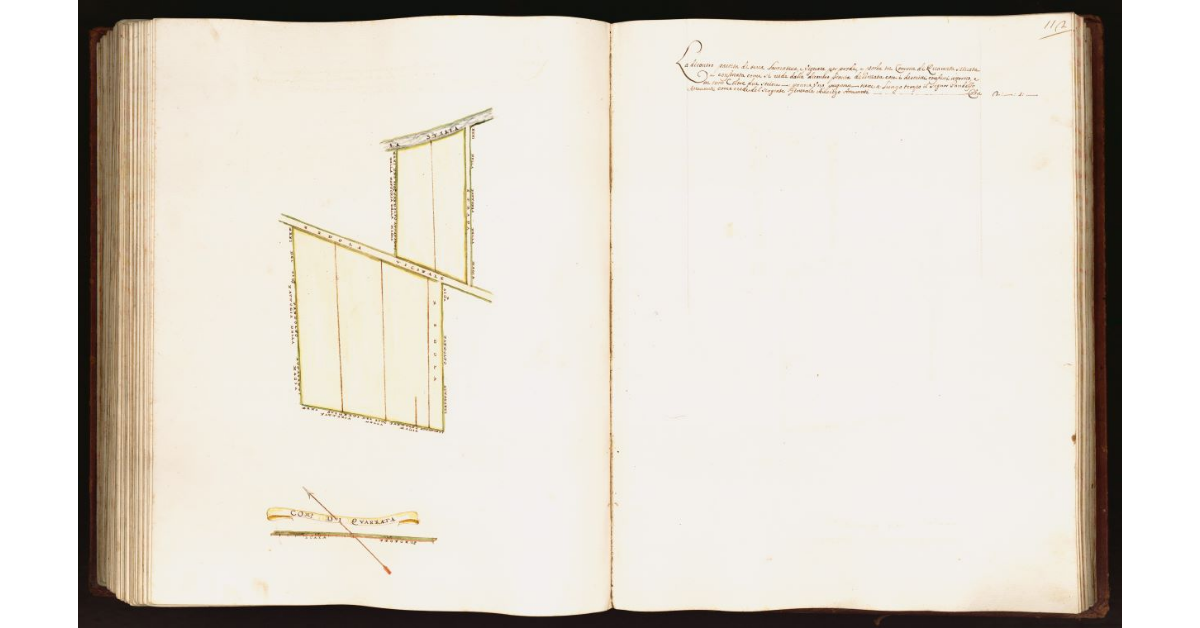 [Pianta di una partita di terra situata nel comune di Quarrata]