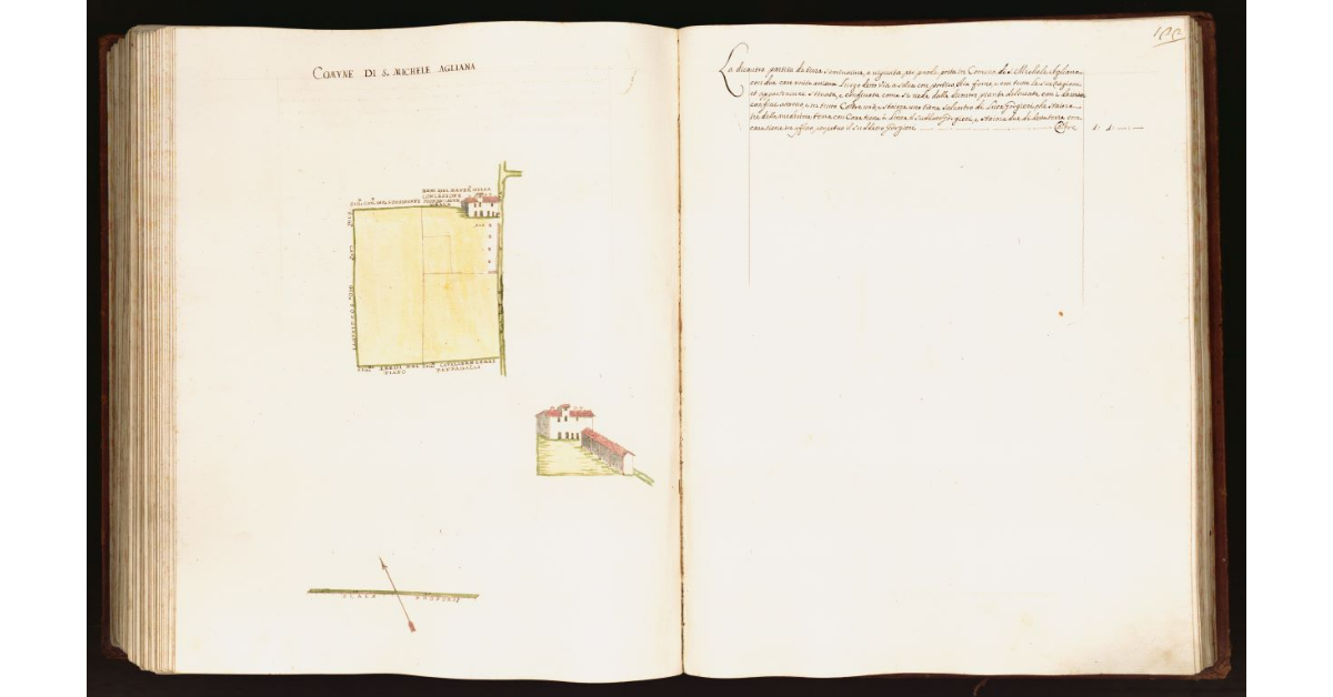[Pianta di una partita di terra posta lungo la via a Selva nel comune di S. Michele Agliana]