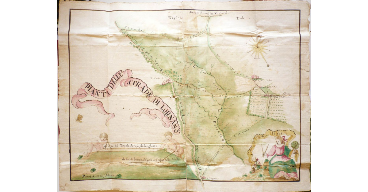 Pianta delle strade di Lornano