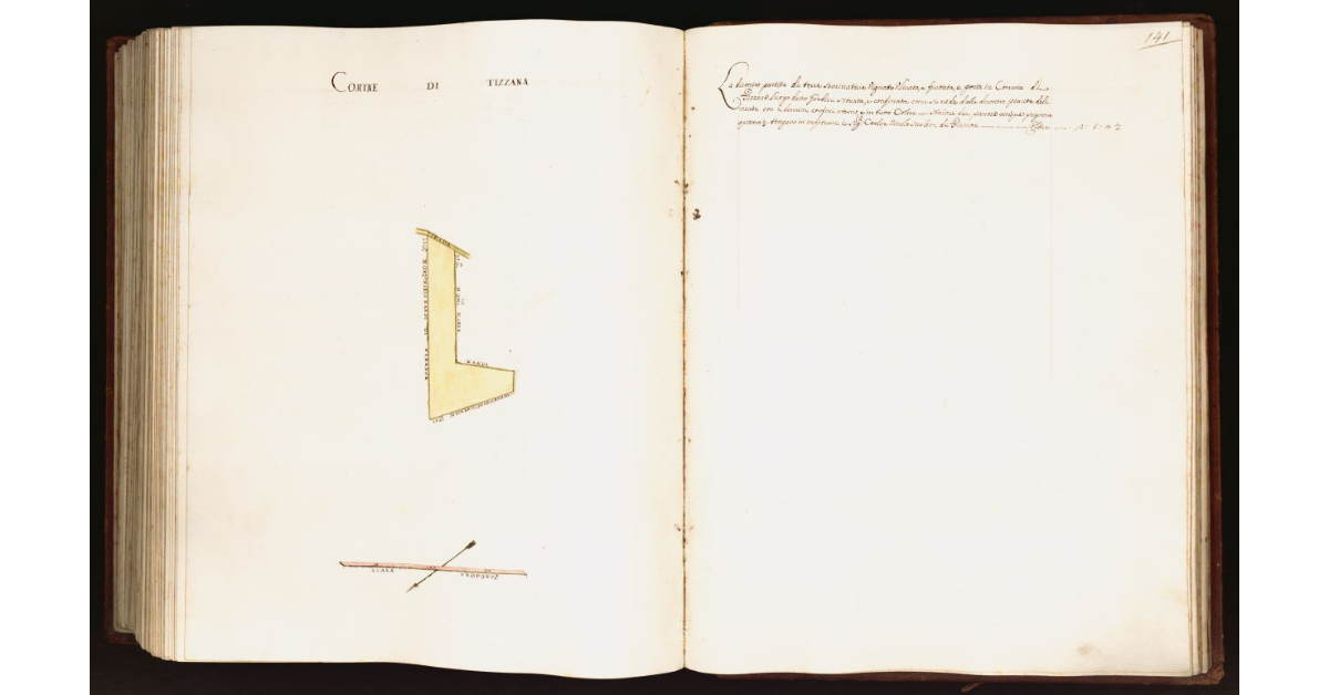 [Pianta di una partita di terra situata nel comune di Tizzana]