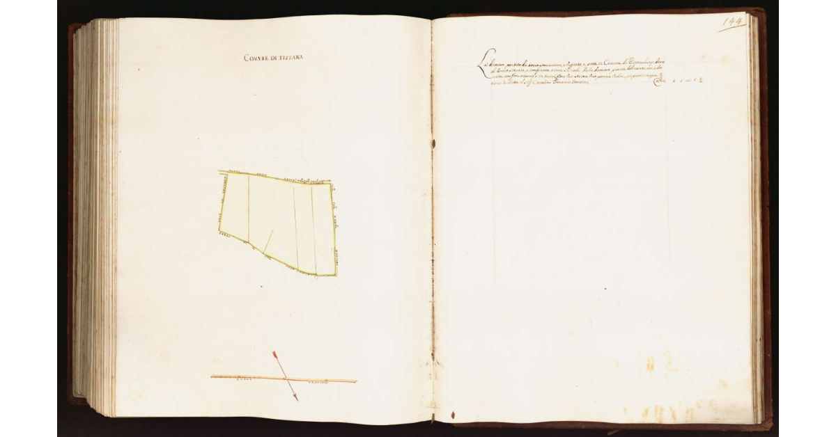 [Pianta di una partita di terra situata nel comune di Tizzana]