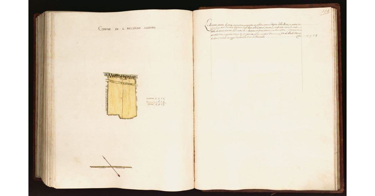 [Pianta di una partita di terra situata nel comune di S. Niccolao Agliana]