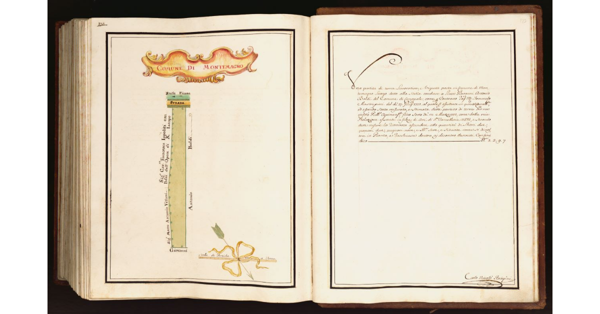 [Pianta di una partita di terra situata nel comune di Montemagno]