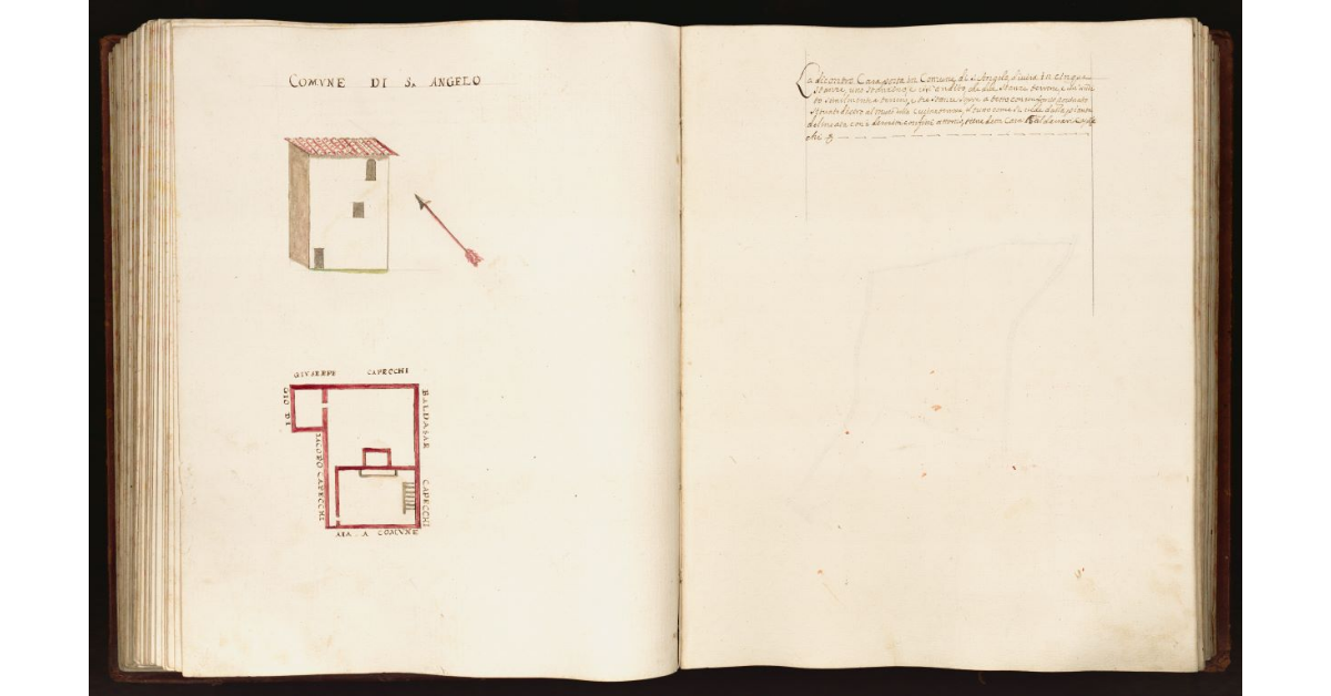[Prospetto e pianta di una casa nel comune di S. Angelo]