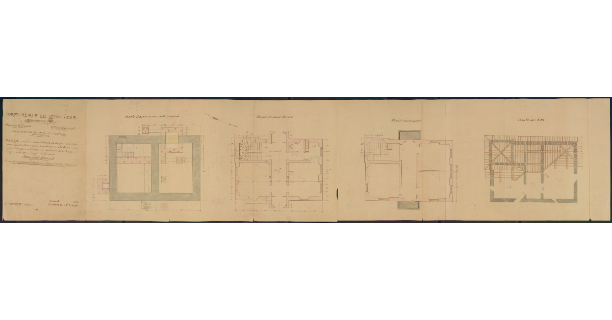 Perizia per la riduzione a casello di bonifica del Magazzino al Ponte alla Chiavica, per la costruzione dei locali rustici e per il collegamento telefonico con la rete facente capo all'Ufficio del Genio Civile di Grosseto