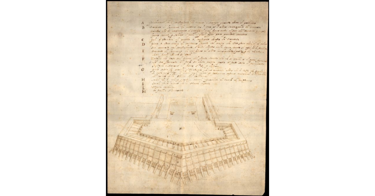 [Pianta relativa alla costruzione di un baluardo a Lucca]