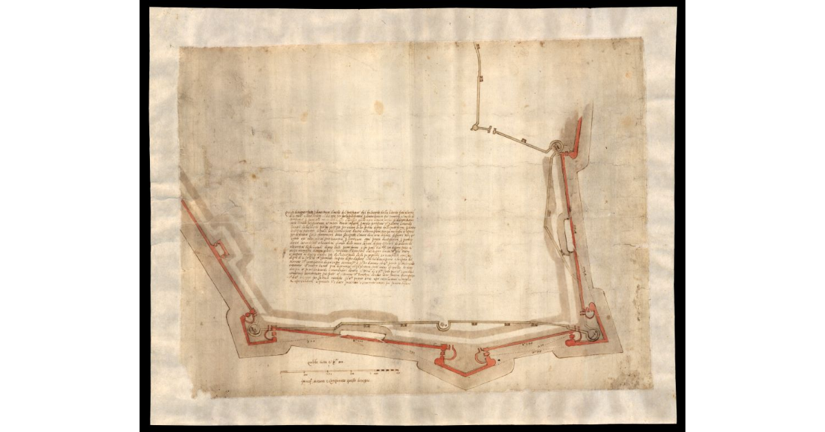 Questo disegno è fatto per dimostrare il modo del fortificare dal balouardo della Libertà fino al torrione di S. Martino [a Lucca]
