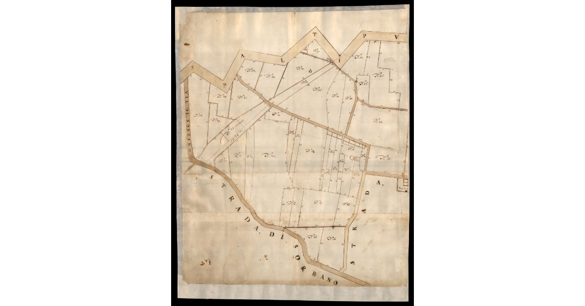 Beni di diversi particolari che restano fra le strade nuove et li spalti pubblici fatti intorno la contrascarpa della città [di Lucca] l'anno 1647 dalla via dell'Arancio fino alla via di Sorbano