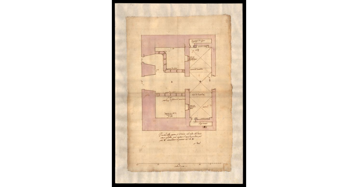 Pianta della Porta S. Maria nel modo che deve stare quando sarà mutato il corpo di guardia [a Lucca]
