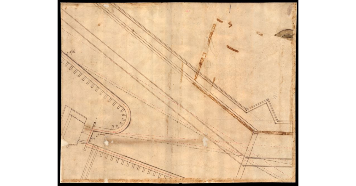 Pianta con la ritirata della scarpa della nuova fortificatione con le sue difese, nel modo apunto che sta posta sul proprio sito [a Lucca]