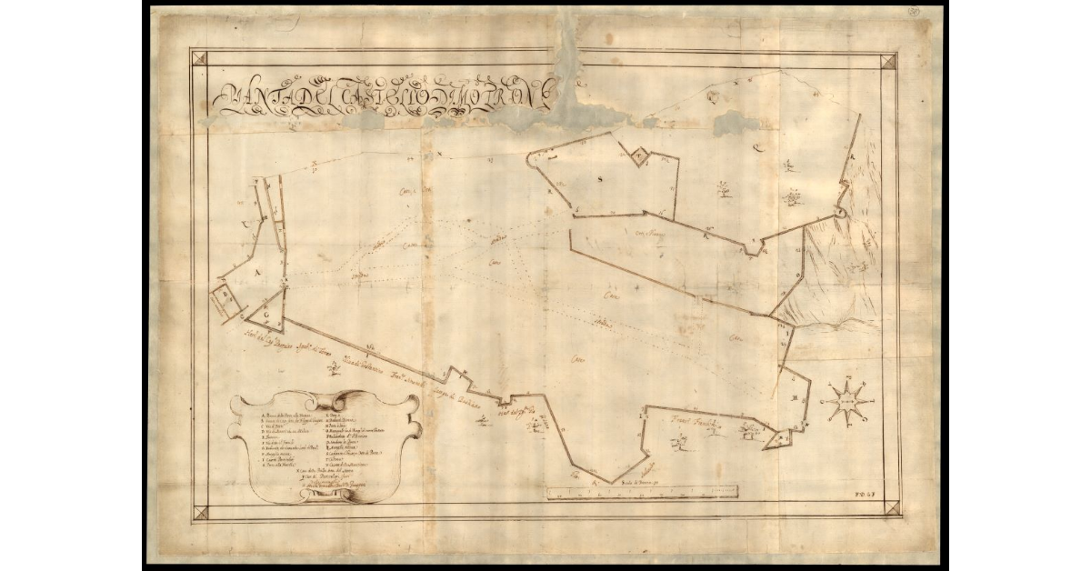 Pianta del castello di Motrone