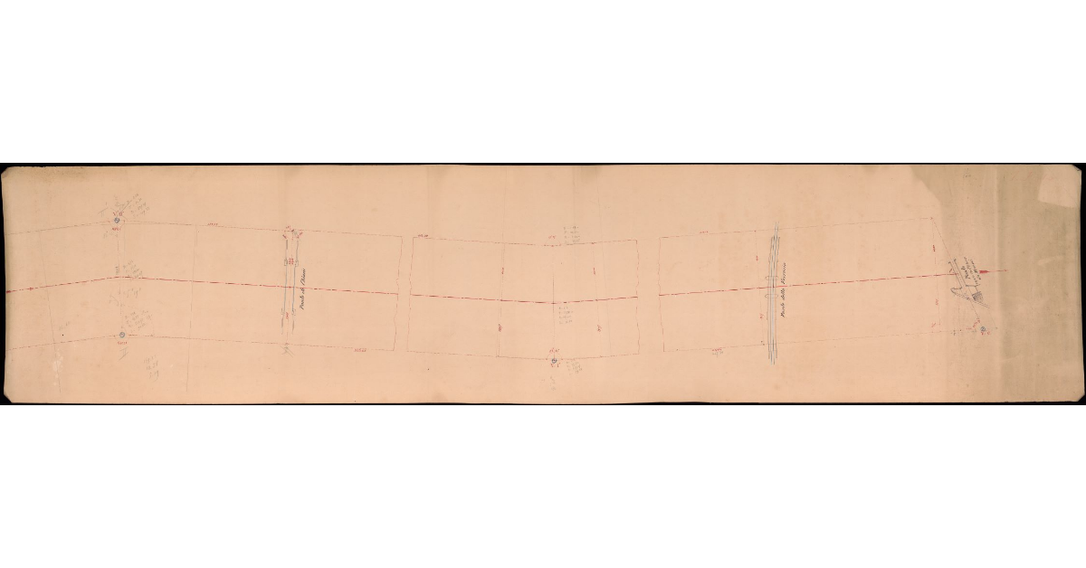 [Planimetria di un tratto del Canale Maestro della Chiana]