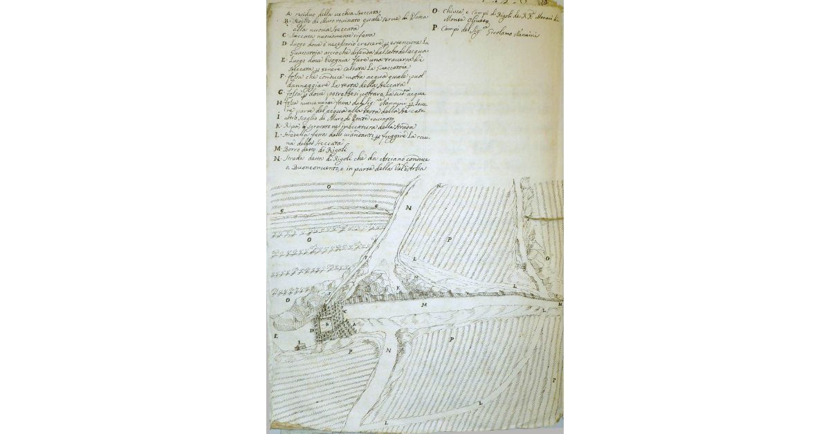 [Strada detta di Rigoli che da Asciano conduce a Buonconvento, e in parte della Val d'Arbia]