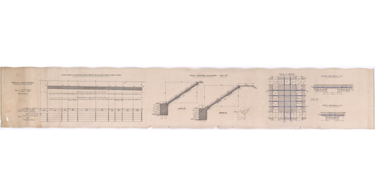 Difesa radente in destra del Canale Maestro della Chiana presso lo sbocco in Arno