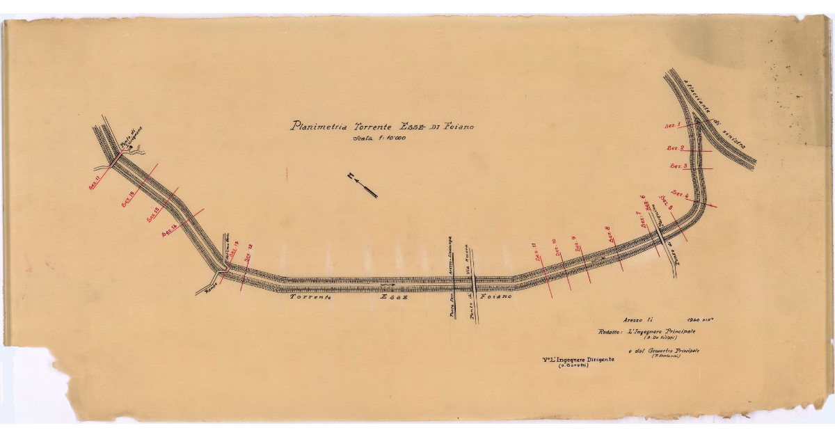 Planimetria Torrente Esse di Foiano