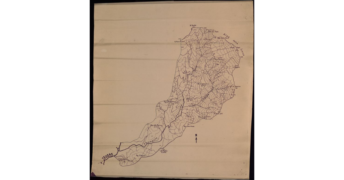 [Carta topografica del bacino del torrente Tignana]