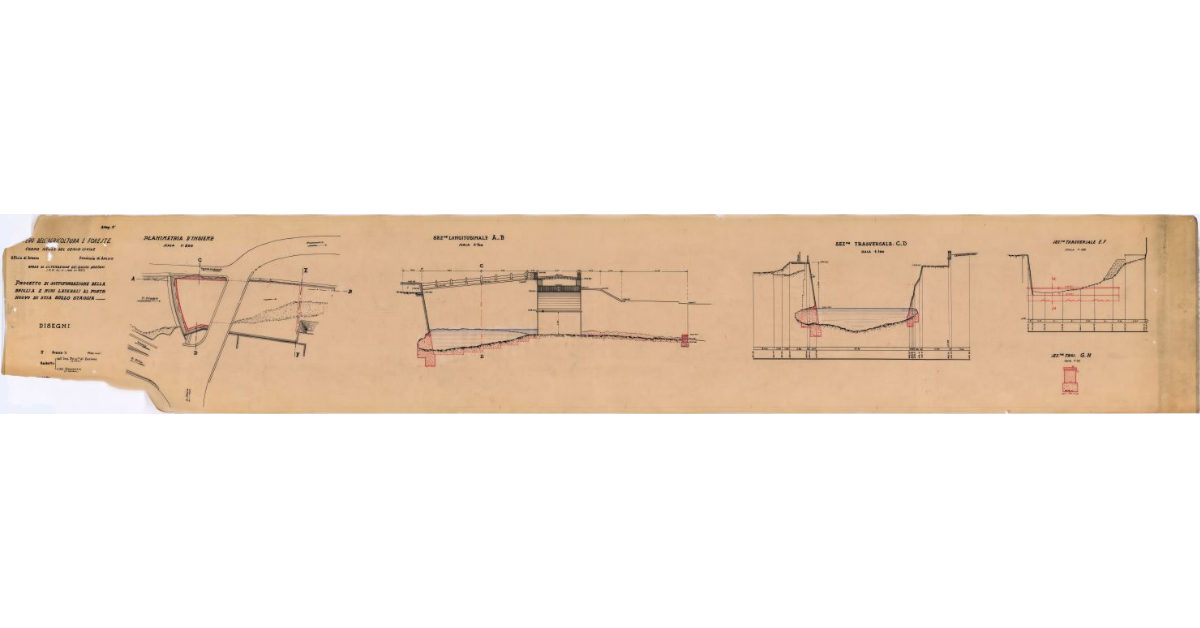 Progetto di sottofondazione della briglia e muri laterali al Ponte Nuovo di Stia sullo Staggia