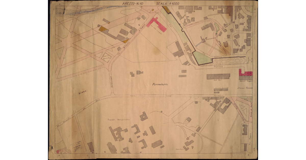 [Pianta di una parte della città di Arezzo]