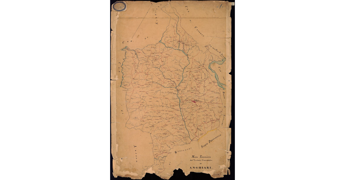 Mappa topografica del territorio comunitativo di Anghiari