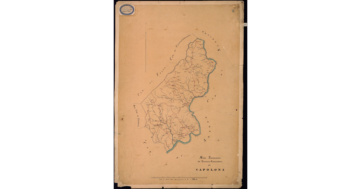 Mappa topografica del territorio comunitativo di Capolona