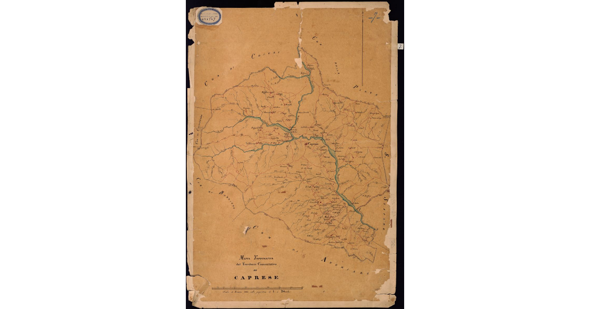 Mappa topografica del territorio comunitativo di Caprese