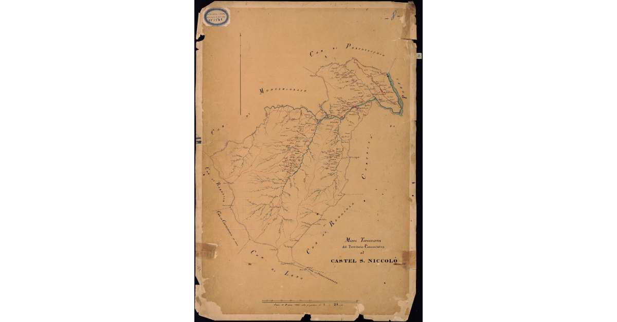Mappa topografica del territorio comunitativo di Castel San Niccolò