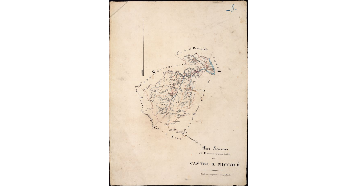 Mappa topografica del territorio comunitativo di Castel San Nicolò