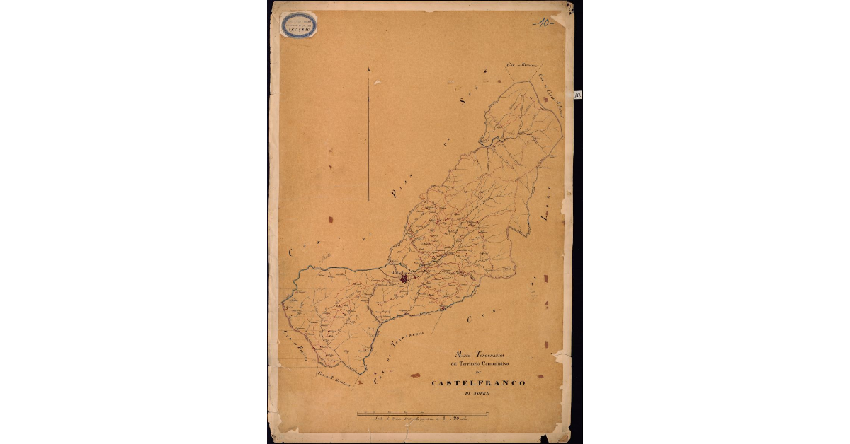 Mappa topografica del territorio comunitativo di Castelfranco di Sopra