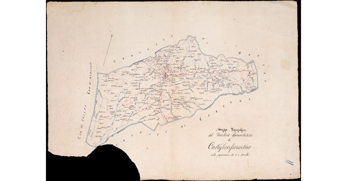 Mappa topografica del territorio comunitativo di Castiglion Fiorentino