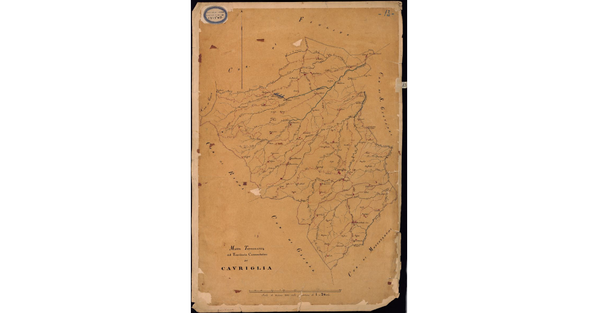 Mappa topografica del territorio comunitativo di Cavriglia