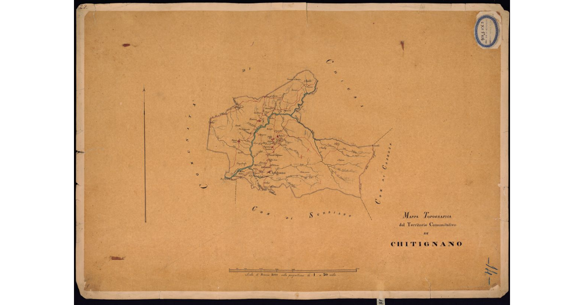 Mappa topografica del territorio comunitativo di Chitignno