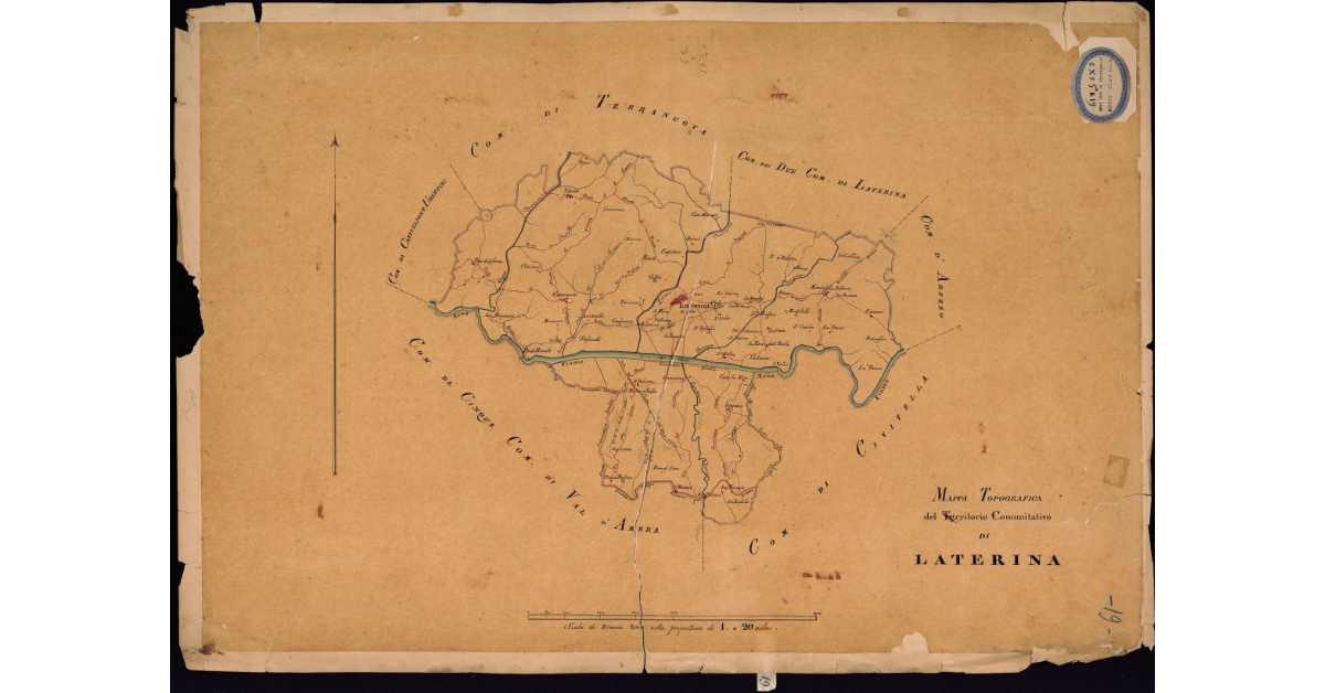 Mappa topografica del territorio comunitativo di Laterina