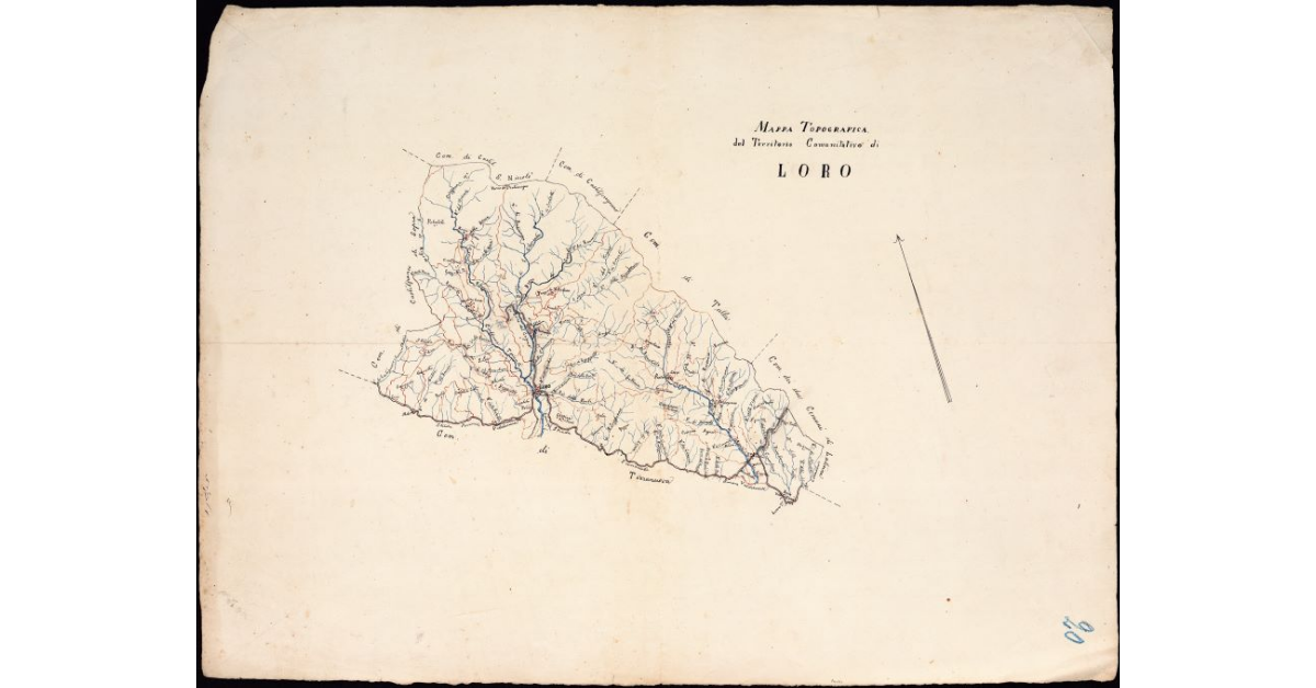 Mappa topografica del territorio comunitativo di Loro