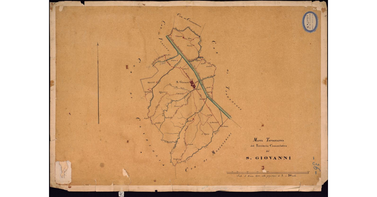Mappa topografica del territorio comunitativo di San Giovanni