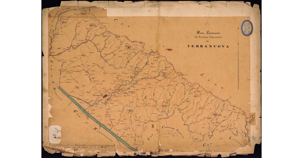 Mappa topografica del territorio comunitativo di Terranuova