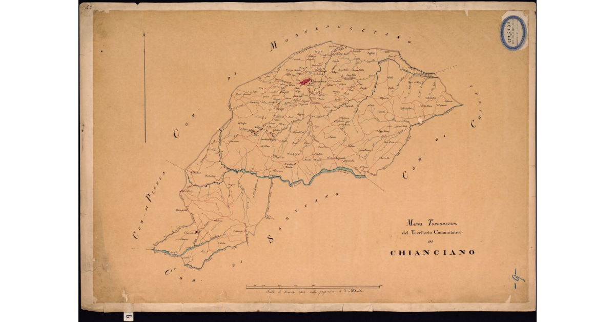 Mappa topografica del territorio comunitativo di Chianciano