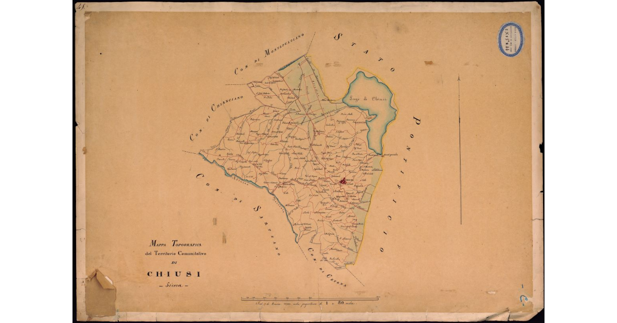 Mappa topografica del territorio comunitativo di Chiusi
