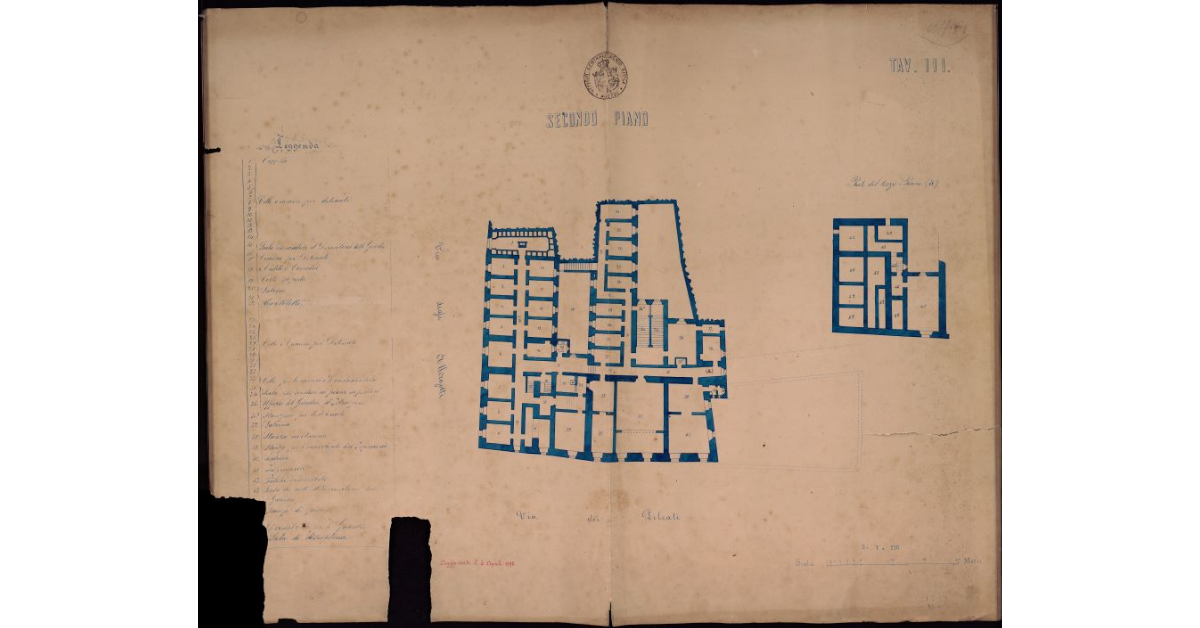 [Pianta del secondo piano del carcere di Arezzo]